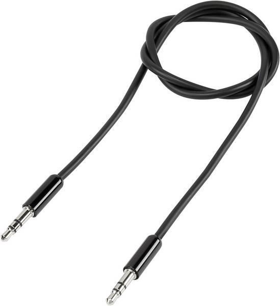 SpeaKa Professional SP-7870040 Jackplug Audio Aansluitkabel [1x Jackplug male 3.5 mm - 1x Jackplug male 3.5 mm] 0.50 m Zwart SuperSoft-mantel